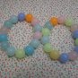 Glass Beaded Stretchable 2 Pc Set Bangle Bracelets