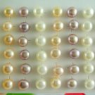 Beautiful Colored Freshwater Pearl Stud Earrings 1 Ct Pair  #FJW161/165