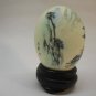 Asian Hand Painted Eggs Real Shells Scenery with Trees Painted Display Vintage