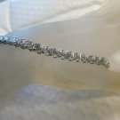 925 Channel 40 Cz Tennis Bracelet Solid Sterling Silver Hand Crafted