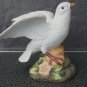 Vintage White Porcelain Dove figurine Statue Made in Mexico Handpainted #B