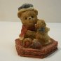 Two Bears on Mat Table Top Figurine Collectibles Vtg #395