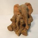 VINTAGE Double Elephants Mom with Baby Collectible Figurine Statue Vintage
