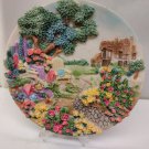 Vtg Floral Flowers Garden Patch Collectible Hanging Wall Plate