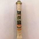 Skinny Native American Indian Totem Pole Eagle & Chief Painted Statue Figurine