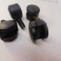 Office Chair Cart Replacement Caster Wheels Set Of 4 Stem Mount Plastic Black