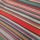 Vintage Rug Handmade braided Woven Folk Art Doorway Country Multicolor 39 x 25