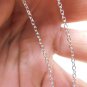 Vintage Oval Link 2mm Chain 16L Crafted Solid Sterling 925 Fine Silver