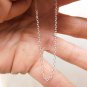 Vintage Oval Link 2mm Chain 16L Crafted Solid Sterling 925 Fine Silver