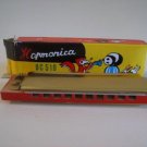 2x Vtg Wooden Musical Harmonica Instrument ,Msl93