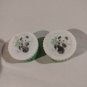 Vintage 2 pc Panda Bear Compact Pencil Sharpener metal blade 2"D