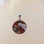 Rustic Genuine Stone Freshwater Pearl Pendant Necklace 925 Solid Sterling Silver