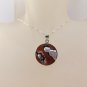 Rustic Genuine Stone Freshwater Pearl Pendant Necklace 925 Solid Sterling Silver