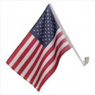2x Knitted Polyester Nylon USA Car Window Flag 12" x 18"