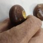 4 Pc Stars Moons Round Incense Cones Burners Wood Carved 2" D with Brass