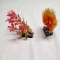 2 px Fish Tank Artificial Water Plastic Plants with rock Base