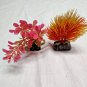 2 px Fish Tank Artificial Water Plastic Plants with rock Base