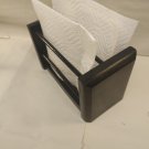 VTG Napkin Holder Black painted on Wood Has 2 sections Compartments