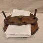 Vintage Brown Wood Napkin Holder w/ Duck Carving Country Farmhouse Kitchen Decor