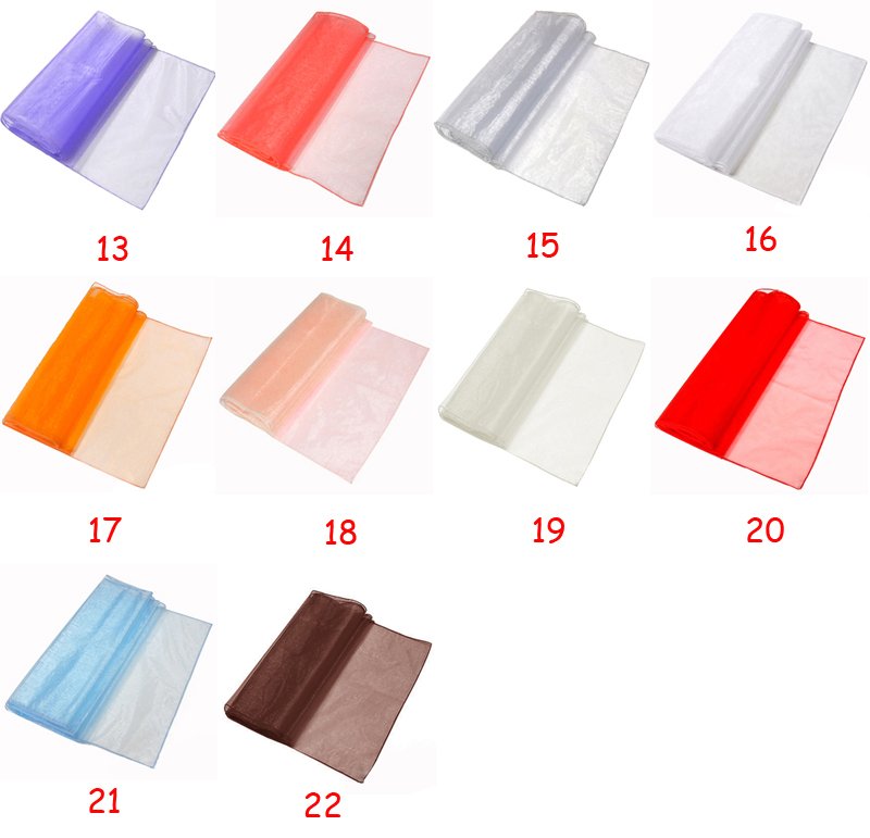 Table Runner 36 x 275cm Sheer Organza Orange 17