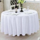 Floral Print Knitted Table Cover 80 x 80cm White