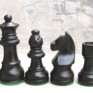 Chess Set King 3" Ebonised Handicraft 32 Wooden Chess Pcs Only