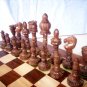 The INDIAN TAJ TYPE Chess Set 32 Handmade Wooden Chess Pcs Only