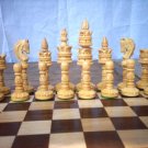 Collectable GIFT Chess Set Handicraft NEW Wooden Lotus Design 32 Chess Pieces