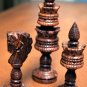 Chess Set 32 Lotus Design Chess Pcs & folding Chess Box 14 X 14 inch Complet Set