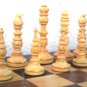 Awesome GIFT ITEM Antique Mugal Design Reproduction 32 Wooden Handmade Chess Pcs