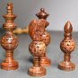 Premium Collectible Chess Set Jali Design Wooden Handicraft 32 Chess Pcs King 4"