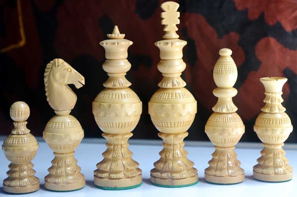 Wooden Handicraft 32 Weighted Chess Pc King 5" Brand New Awesome Chess Set