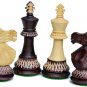Collectible Exclusive Chess Set Burnt Design King 3" Wooden 32 Chess Pcs