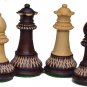Collectible Exclusive Chess Set Burnt Design King 3" Wooden 32 Chess Pcs
