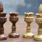 Brand New Chess Set Wooden Lotus Design Handicraft Magic Set 32 Chess Pcs Only