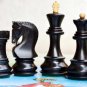 Collectible Zagreb Chess Set reproduction Ebonised 34 Chess Pcs 2 queens Extra