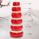30cm children red drum with Drumsticks Chinese Percussion Musical Cowhide chlidren adult  lion dance