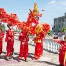 Dragon Dance 3.1m 6# 4 kid Red silk Festival Celebration Christmas Holiday Party Rave Carnival