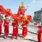 Dragon Dance 3.1m 6# 4 kid Red silk Festival Celebration Christmas Holiday Party Rave Carnival