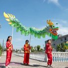 ON SALE 5.5m size 6 # 6 kid green silk DRAGON DANCE Folk Festival Celebration Costume ON SALE 5.5m size 6 # 6 kid green silk DRAGON DANCE Folk Festival Celebration Costume