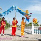 ON SALE 5.5m size 6 # 6 kid blue silk DRAGON DANCE Folk Festival Celebration Costume ON SALE 5.5m size 6 # 6 kid blue silk DRAGON DANCE Folk Festival Celebration Costume