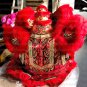 Adult red  Southern Lion Dance mascot Costume theater parade Festival christams outdoor game