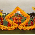 yellow golden 13m Length sz5#  13m print 10 student Chinese DRAGON DANCE Folk mascot Costume