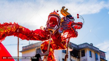 decor 5.5m size 6 red 6 kids golden CHINESE DRAGON DANCE Festival mascot Costume