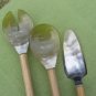 DeNatura.  Handmade CowHorn Salad Servers and Cake Server with Bamboo Handles