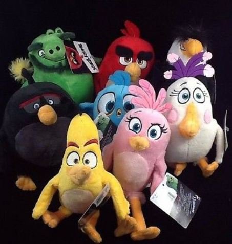 ROVIO, Angry Birds Movie complete set of 8 plush characters! (7 INCH ...