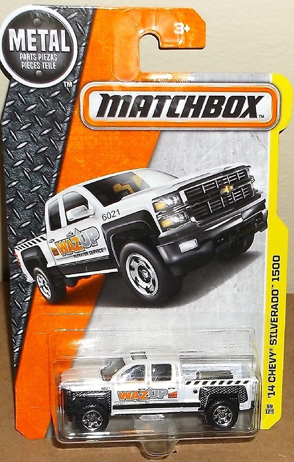 Matchbox 2016 MBX Construction '14 Chevy Silverado 1500. White.