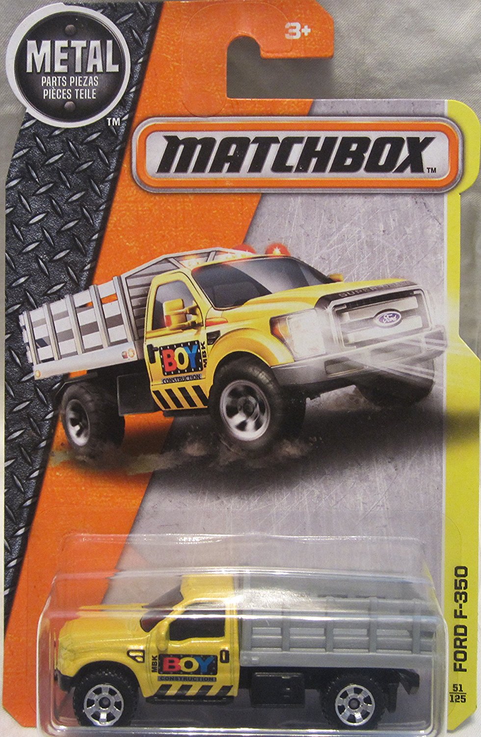 Matchbox, 2016 MBX Construction, Ford F-350 [Yellow] #51/125