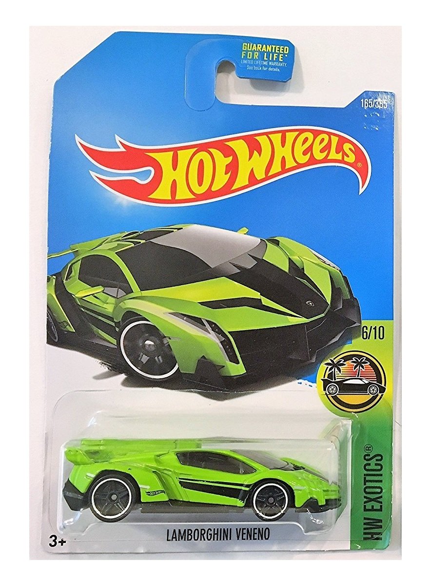 Hot Wheels 2017 Hw Exotics Lamborghini Veneno Neon Green 165365 0533