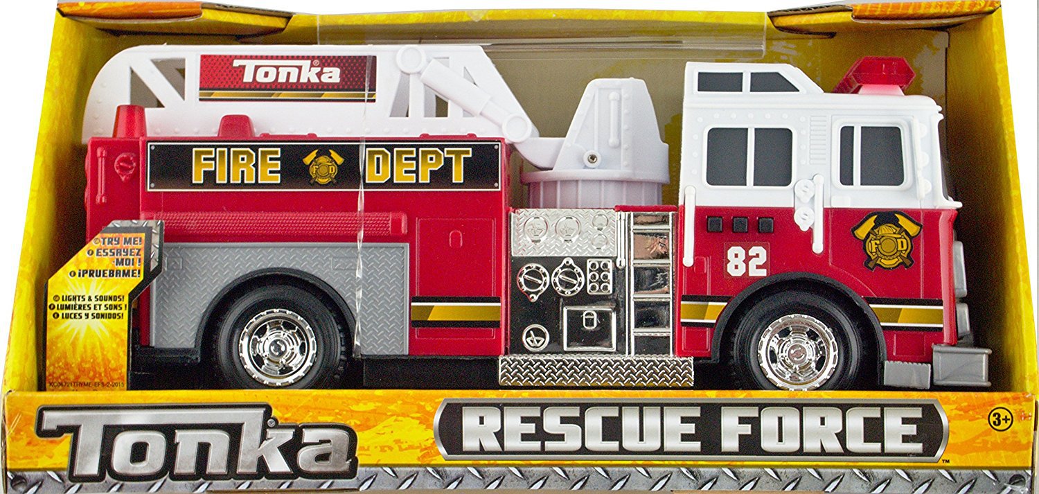 Tonka Rescue Force Lights and Sounds 12-inch Ladder Truck - Fire Dept 82